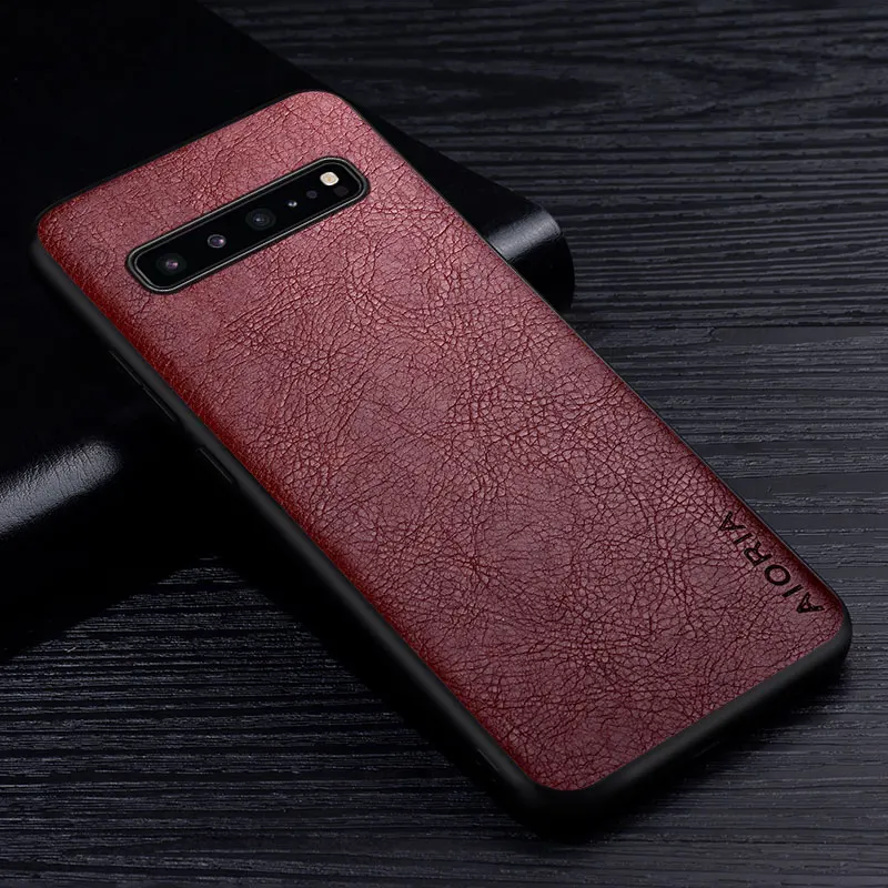 Premium Retro Litchi Leather Back Cover - Business Fashion Case