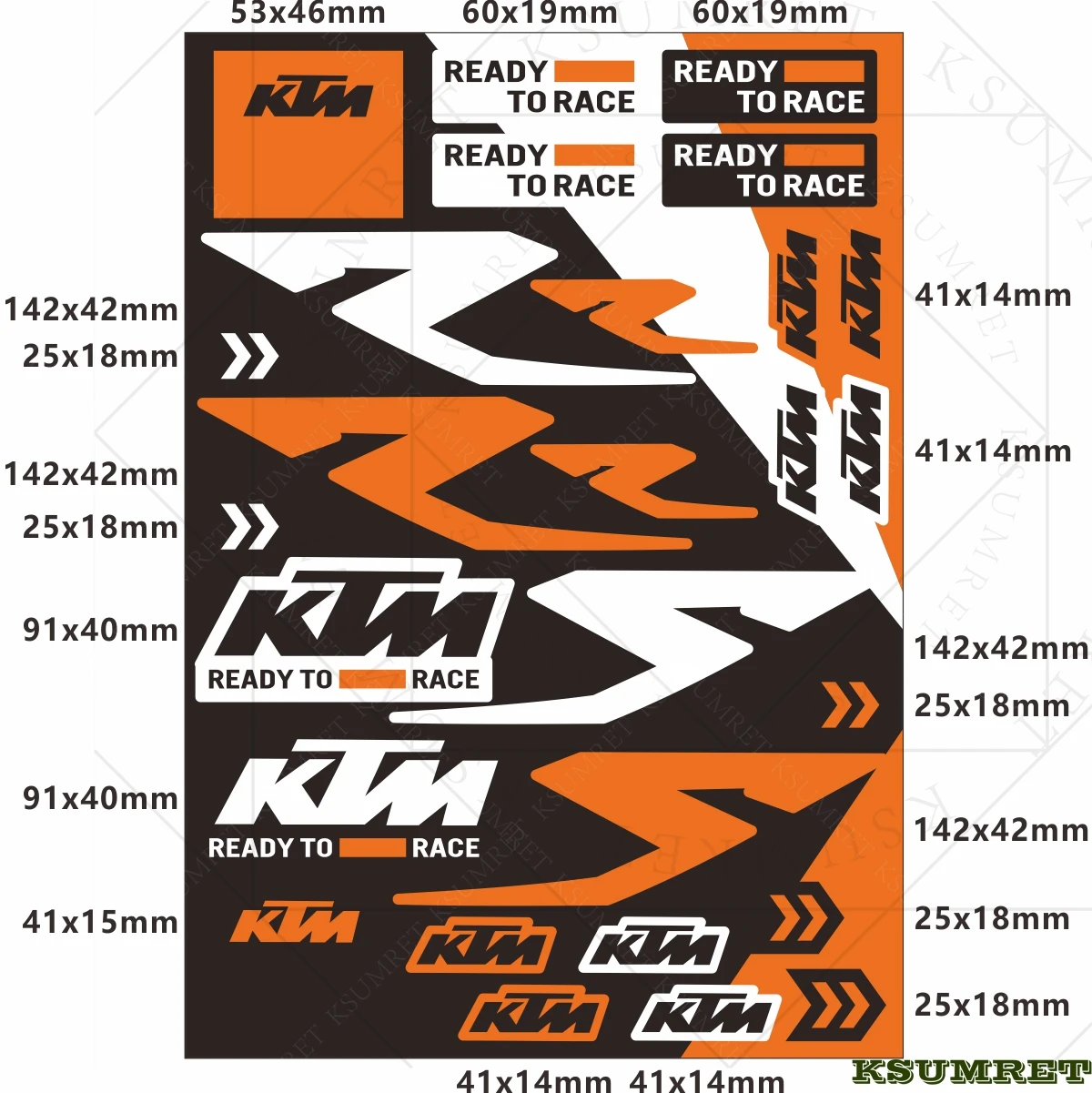 Vinyl Ktm Motorcycle Sticker Decal
