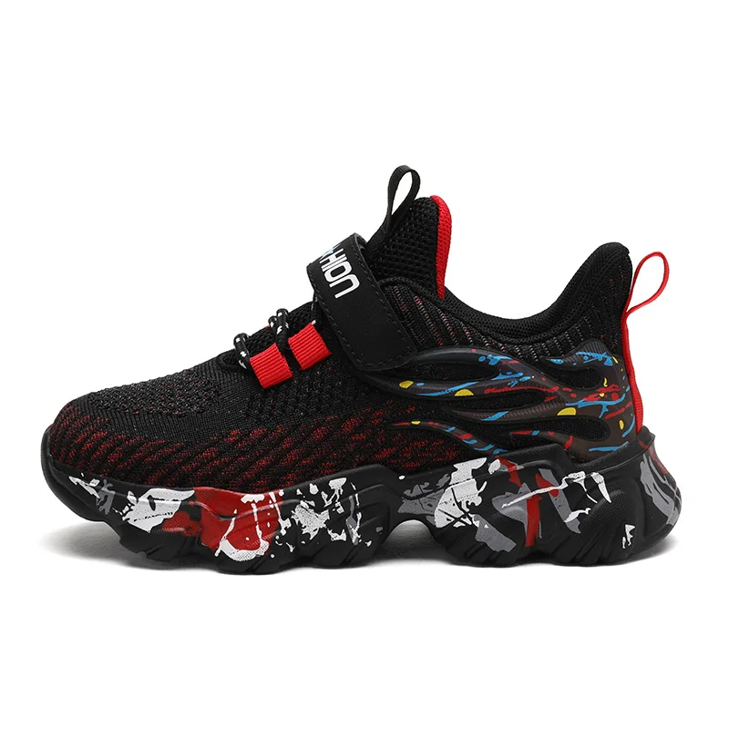 Children Sneaker Boy Shoes Sports Casual Breathable Lightweight Knit Mesh Kids Tennis Shoes Boy Sneaker