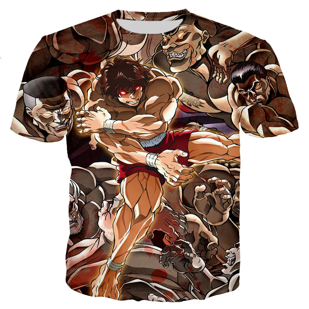 

Футболка Baki the Grappler с 3D принтом для мужчин и женщин, новинка, модная Повседневная стильная футболка, уличная одежда, топы оверсайз, Прямая поставка