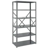 Open Shelving Ironman Unit 6 Shelves Carbon Steel Storage Rack Garage Kitchen Classroom Healthcare Durable Adjustable Heavy Duty 1