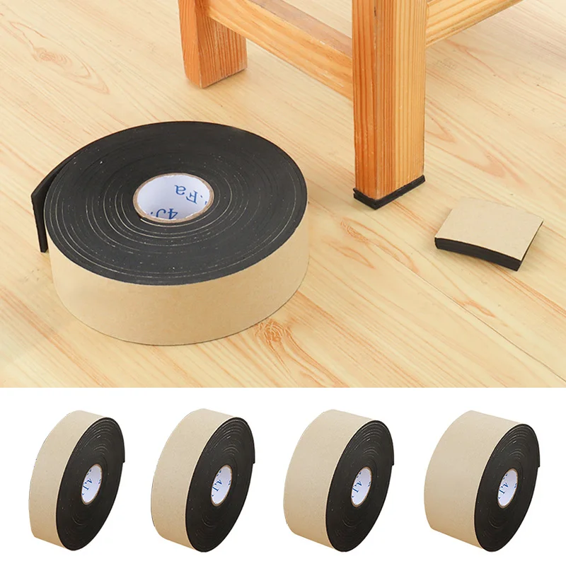 Self-adhesive Felt Furniture Leg Pad Anti-slip Mat Floor Protector Wear-resisting Table Chair Leg Sticky Back Bumper 2m 5m/roll