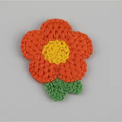Floral Embroidered Knitted Patches - Decorative Fabric Stickers and Accessories (Set of 10) - 30pc (15)