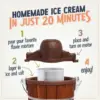 6 Quart Nostalgia Electric Ice Cream Maker ,Fun Kitchen Appliance - Vintage Wooden Style, Dark Wood 3