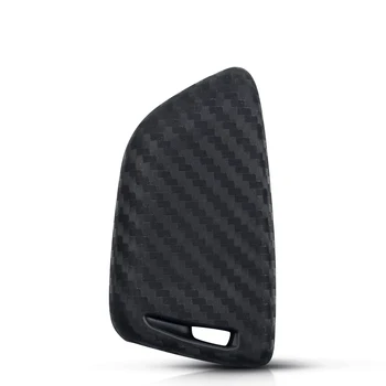 Cover chiave telecomando per BMW X5 X6 F16 F15 5 Serie 2014- - KEYYOU di Carbonio Pelle Della Copertura Della Cassa Del Silicone di Chiave Dell automobile Per