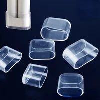 8X Furniture Leg Foot Protector Transparent Table And Chair Foot Cover Silicone Wear-resistant Cap Noise Reduction Protect Floor 2