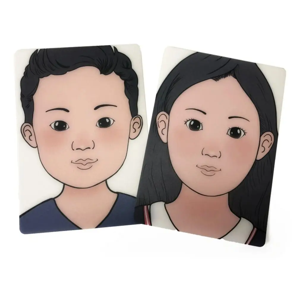 재사용 가능한 메이크업 연습 템플릿, 초보자 무대 플라스틱 바디 페인팅 용품, 초보자용 세척 가능한 얼굴 연습 보드