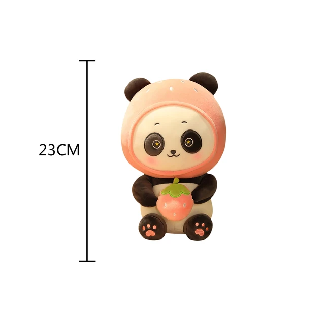 2022 Plush Doll Toy Children Baby Cute Cartoon Holding Strawberry/Watermelon Panda Shape PP Cotton Filling Plush Toy Gift 23CM 4