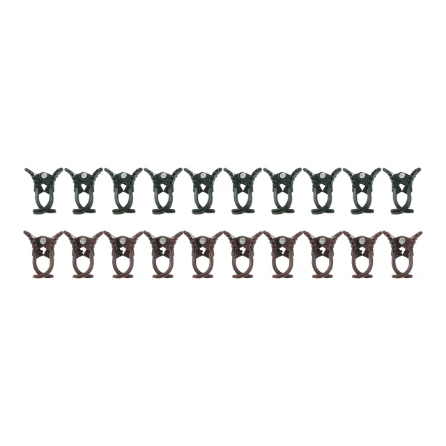 100Db Szőlőjavító Klipek Műanyag Barna Zöld Növény Hegymászás Virág Szár 1,9*1,6 Cm -Es Kötött Ágra Rögzített Tartály Kerti Ellátás - Image 6