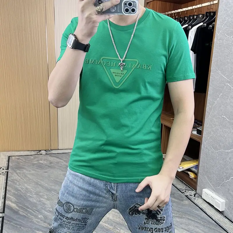 thumbnail image 1 of Ropa Camisetas gráficas para hombre Camisetas estampadas con dibujos para hombre Camisetas con alfabeto Ropa de calle Hip Hop Bashy Y2k Nuevo sin logotipo Elegante Xl, 1 of 5