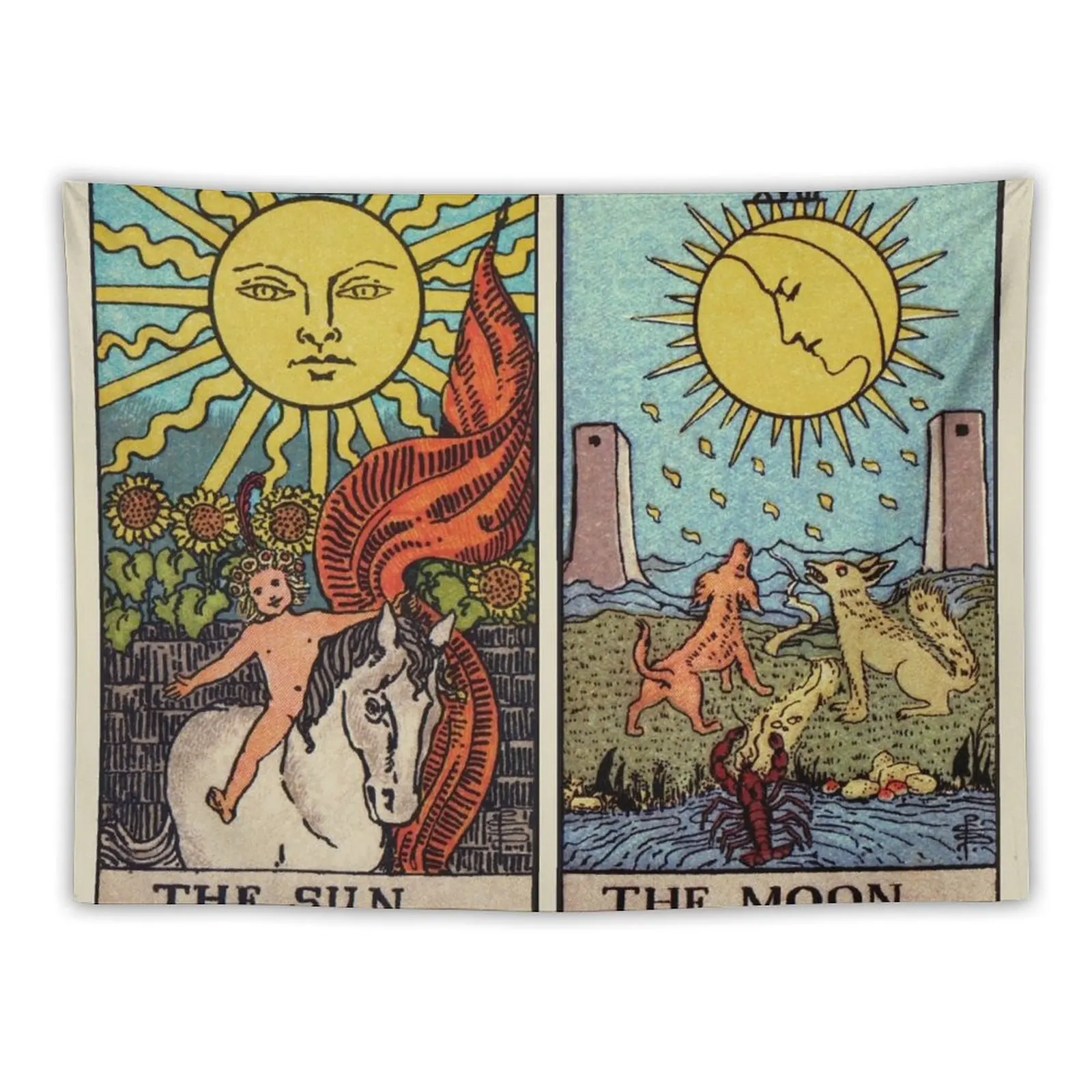 

Moon & Sun Tarot | Colour Tapestry Room Decorations Aesthetics Funny Tapestry