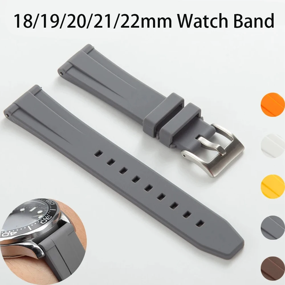 Soft Silicone Waterproof Sport Watchband - Universal Rubber Strap