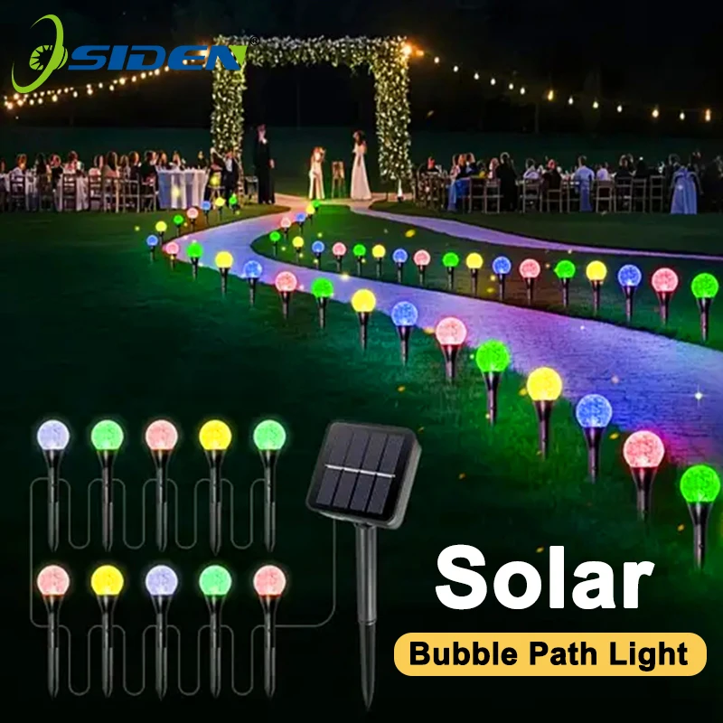 30 LED Solar Bubble Ball Waterproof Solar Pathway 1