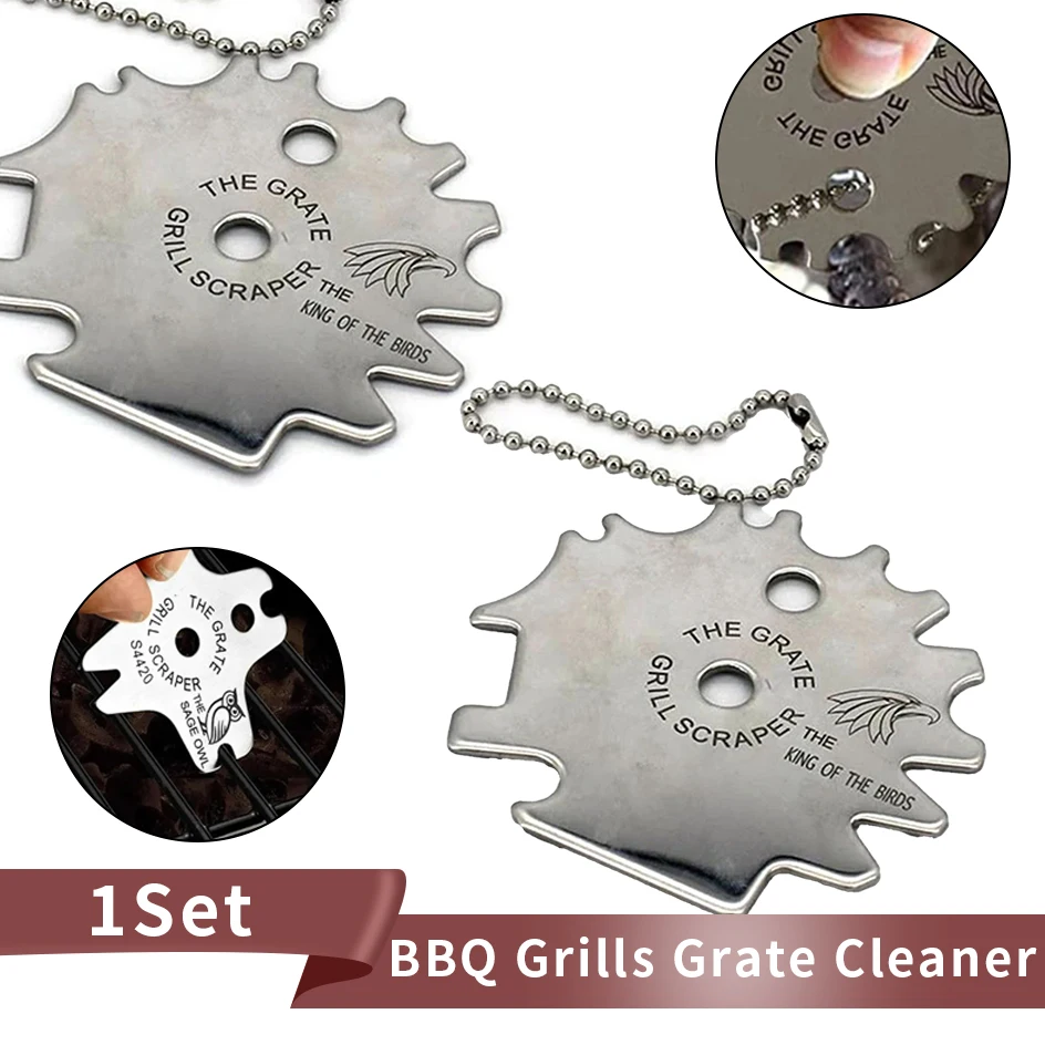 Portable Metal BBQ Grills Grate Cleaner Cleaning Barbecue Scraper Grill Cleaning Barbecue Grill Scraper Scrubber Tool