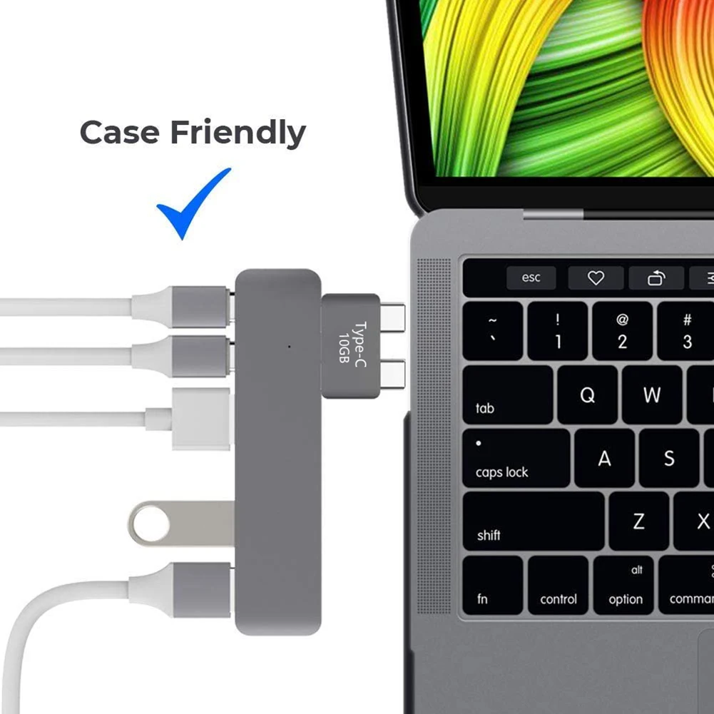 듀얼 C타입 숏 익스텐더, USB 수-암 익스텐션 어댑터 커넥터, 10Gbps