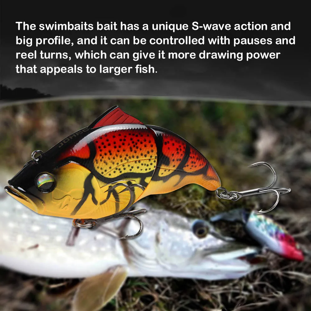 Lipless Vibration Lure Hard Fish Baits 115 mm Kurbelköder Angelköder Langsam sinkender Köder VIB Jointed Fishing Wobbler zum Angeln – Detail 4