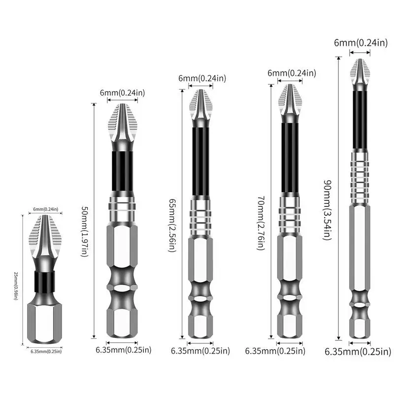 K5 Screwdriver Bit Set 5A Magnetic Ergonomic Screwdriver Bits Wear-Resistant Drill Supplies Magnetic Electric Drill Screwdriver