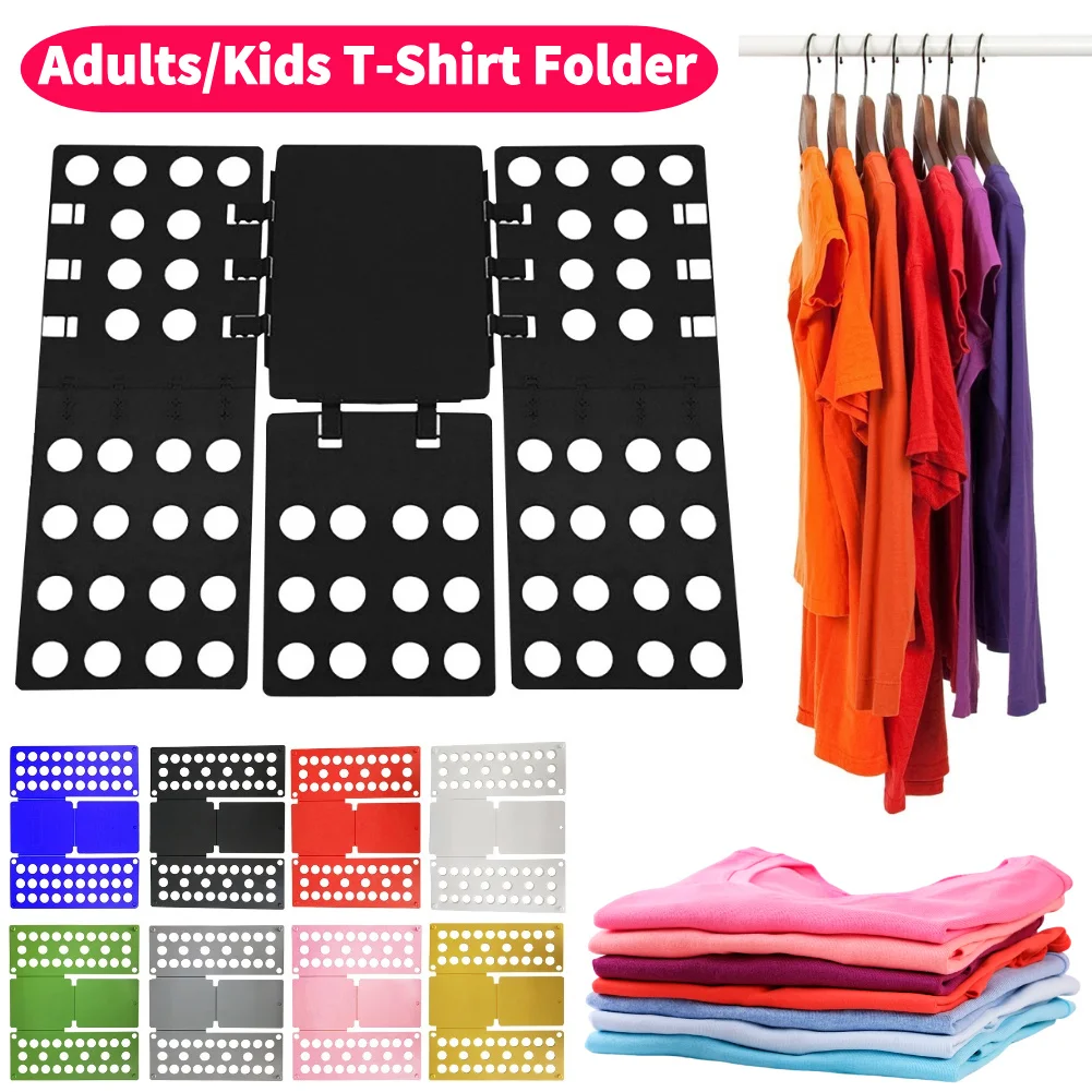 Adult T-Shirt Folder Adjustable Shirt Folding Board Clothing Folder Bender Plastic Clothes Folder for Laundry Room