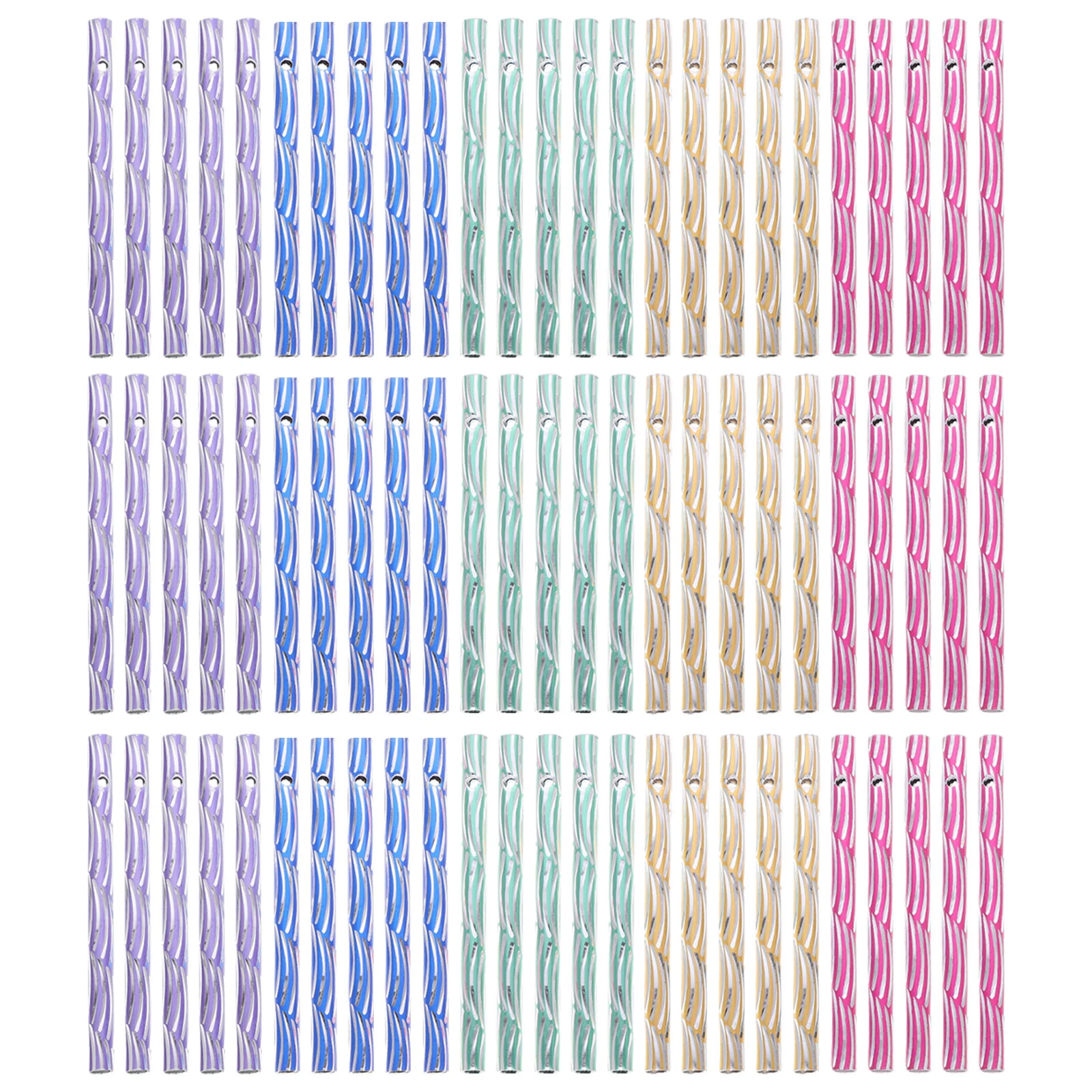 100 Pcs Wind Chime Tube Metal Tubes Decorate Decorative Hanging Aluminum Oxide Parts Replacement Empty for Sturdy