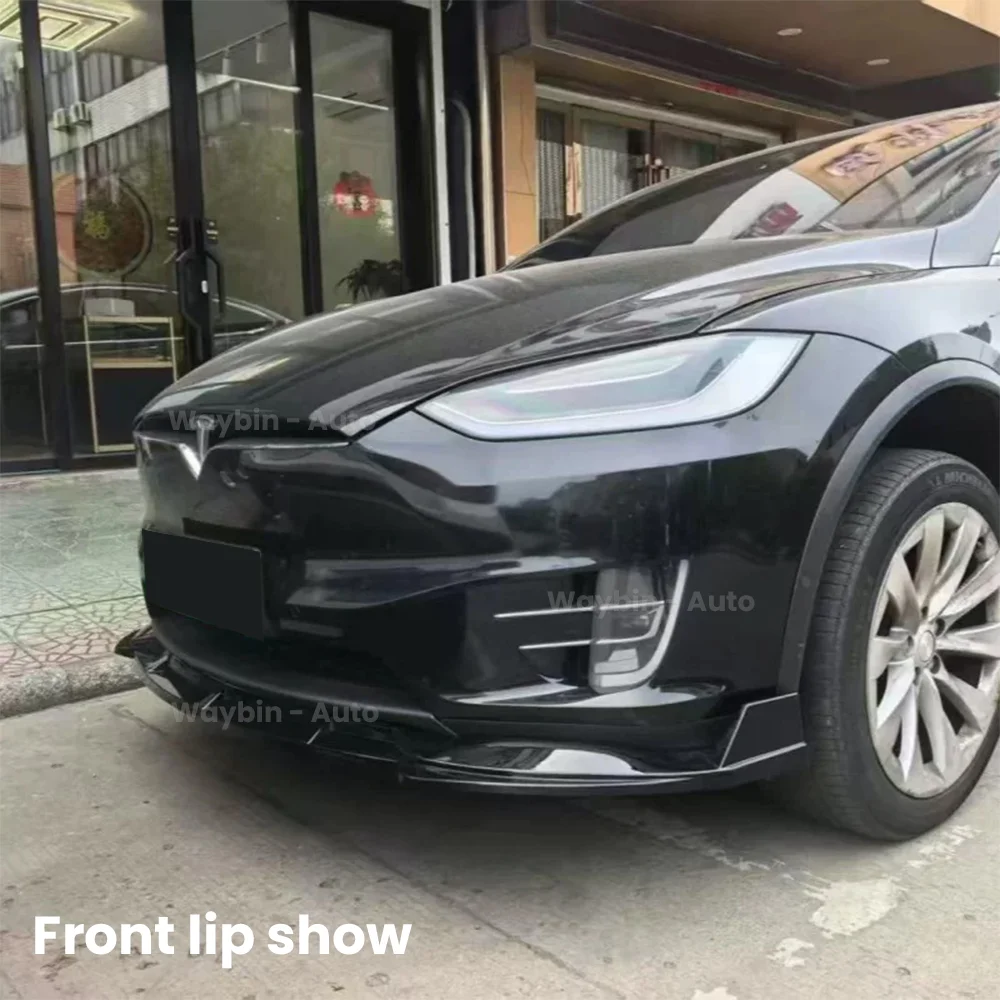 테슬라 모델 X 2021-2025 와이드 바디 프론트 범퍼 립 익스텐션 스플리터 세트 ABS 자동차 리어 디퓨저 스포일러 풀 바디 업그레이드