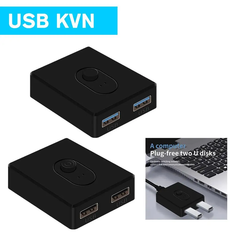 Usb Kvm Switch Usb 3.0 2.0 Switcher Kvm Switch 2 In 1 Out Usb Switch Usb 3.0 Sharer Bidirezionale Per La Condivisione Del Mouse Della Tastiera Della S