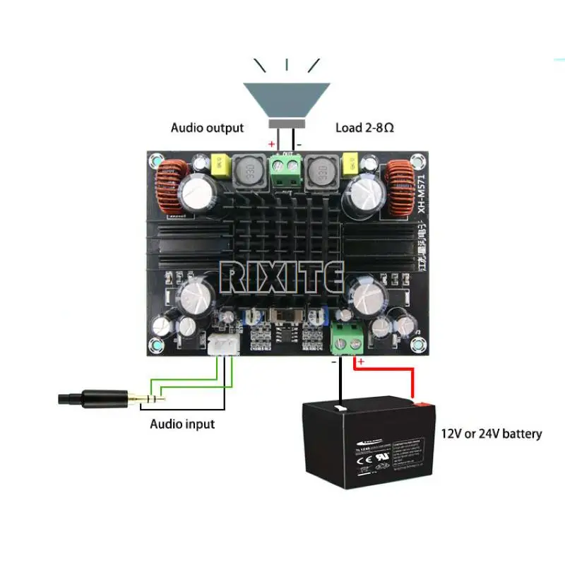 áudio digital placa trole caso amplificadores impulso mono 150w