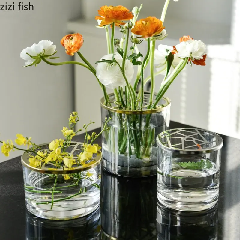 Metal Vase Cover Flower Rack Hydroponics Vase Accessories Flower Stand Flower Arrangement Container Tools Home Decoration 2