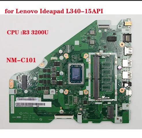 

For Lenovo Ideapad V155-15API L340-15API L340-17API laptop motherboard 5B20S41811 with R3-3200U CPU FG542 FG543 FG742 NM-C101