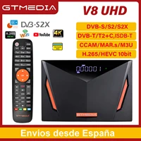 GTMEDIA V8 UHD 4k Спутниковый ресивер DVB-S/S2/S2X,T/T2/C,ISDBT,ASTC H.265/HEVC 10-битный встроенный Wi-Fi Поддержка Ccam/Funcam/Mar.s/M3U