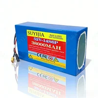 Batterie Li-ion Rechargeable 52V 14S6P 38Ah1500W batterie de Scooter motorisé Citycoco intégrée 50A BMS + chargeur 58.8V 5