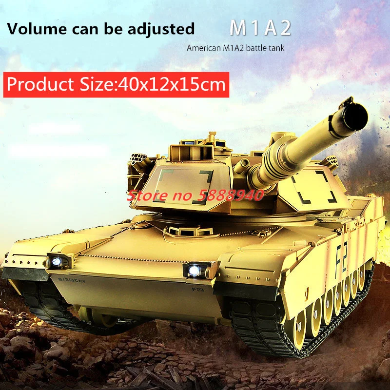 Type 10 40Mins RC Heavy Tank M1A2 T 34 40CM Large Camouflage RC Tank Independent Suspended Track Tiger Tank RC Toy For Boy Gifts 2