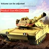 Type 10 40Mins RC Heavy Tank M1A2 T 34 40CM Large Camouflage RC Tank Independent Suspended Track Tiger Tank RC Toy For Boy Gifts 2