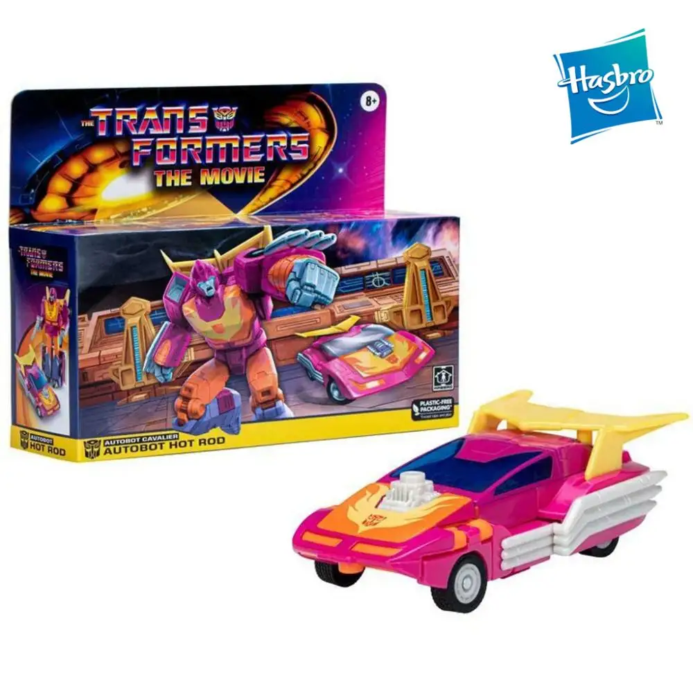 

Original Hasbro Transformers Velocitron Speedia 500 Retro Collection G1 Hot Rod 5.5 Inch Action Figure Model Gift Collection