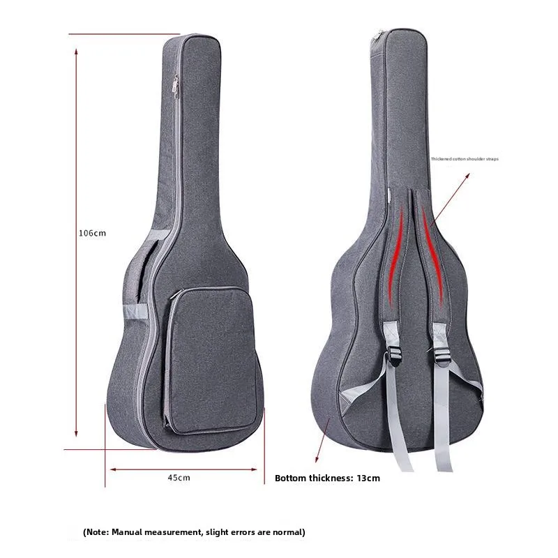 Guitar Bag Electric Bass Bag Thiened Cotton Guitar Bapa Instrument Case Banjo Bag Acoustic Bass Guitar Bag Travel Music Instrument
