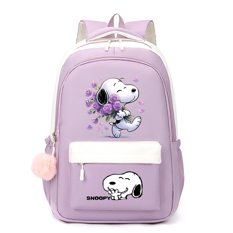 Snoopy Women Men Backpacks Mochilas Aestethic Backpacks for Teenager Canvas Laptop Backpack School Student Kawaii Bag Gift 4