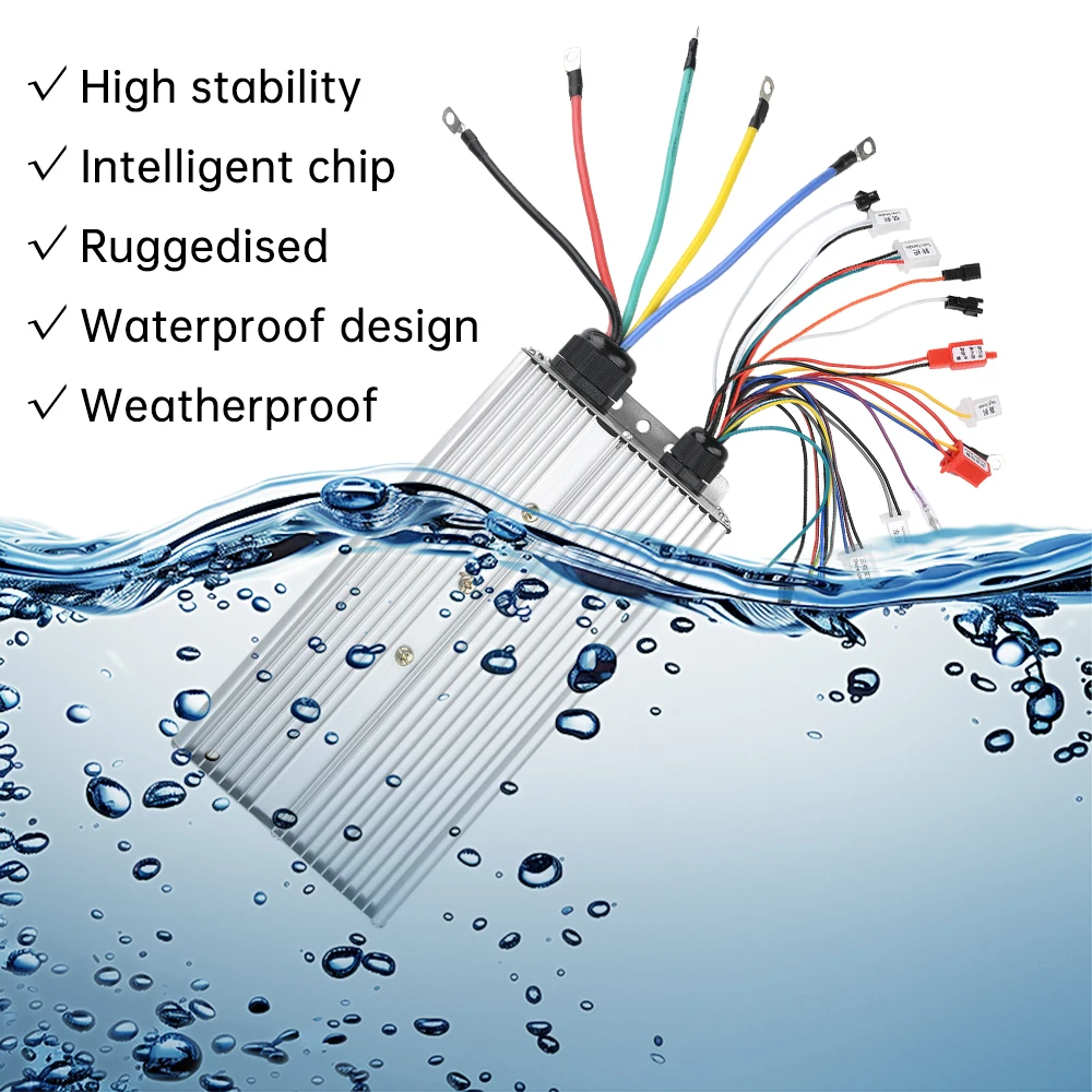 Controller brushless intelligente 48V 60V 72V 84V 5000W per motore BLDC/bici elettrica/ebike/triciclo/moto - immagine 2