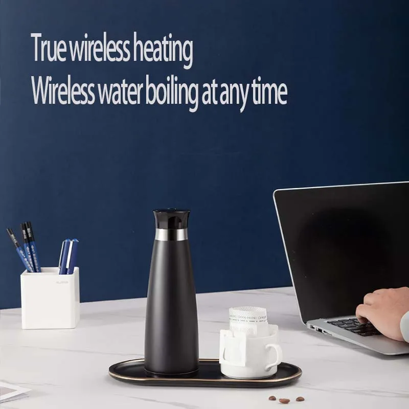 電気ケトル、電気温水カップ、ワイヤレスポータブル充電式トラベル加熱沸騰水カップ 電気ケトル、電気温水カップ、ワイヤレスポータブル充電式