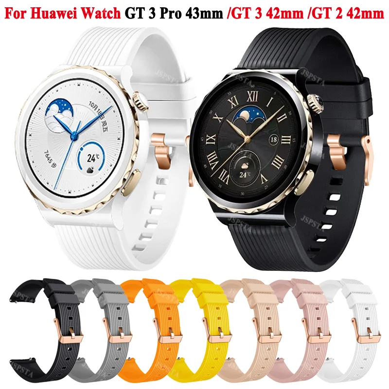 

Силиконовый сменный ремешок для Huawei Watch GT 3 GT3 Pro 43 мм GT 2 GT2 42 мм 20 мм