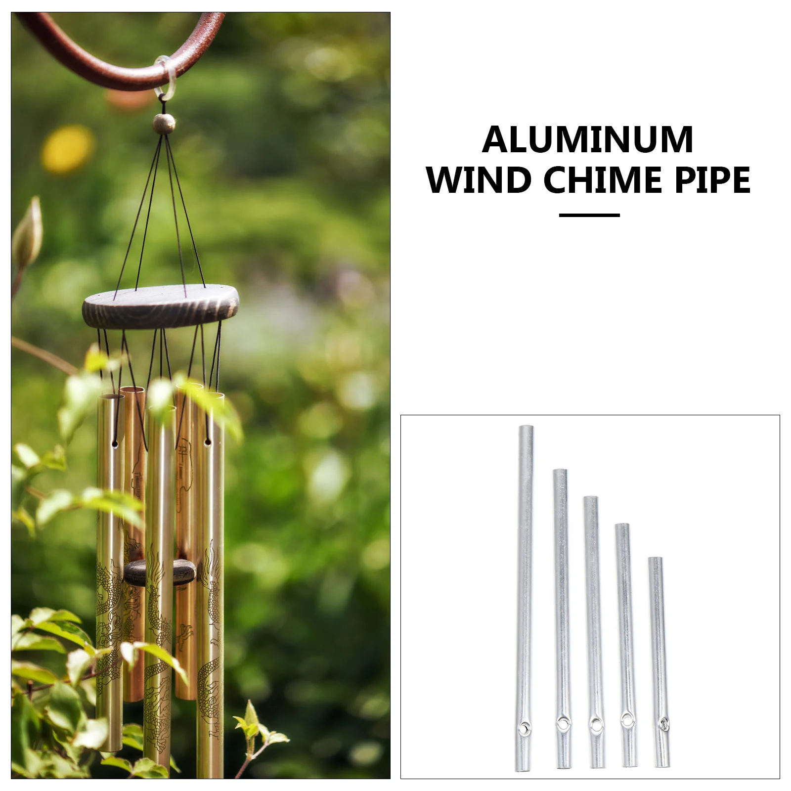 25/30Pcs Different Length Wind Chime Tubes Set Silver Tone Empty Wind Chime Making Kit For Home Decoration DIY Wind Chime Tubes 3