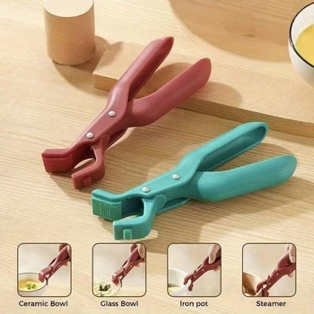 2/1Pcs Anti-Scald Clips Hot Dish Plate Gripper Kitchen Non-slip Bowls Clamp Holder for Frying Pans Air Fryer Steamers Oven 1