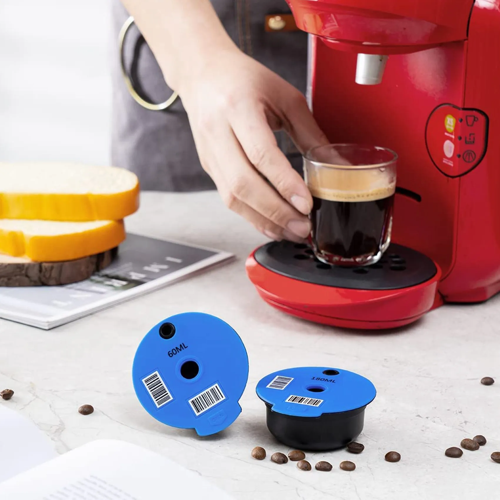 Stainless Steel Reusable Coffee Capsule Pods Fits Bosch, 47 OFF