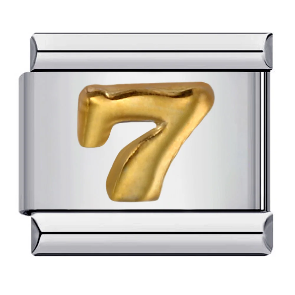 Gold Figure Charm for Italian Links Bracelet - Stainless Steel, 9mm
