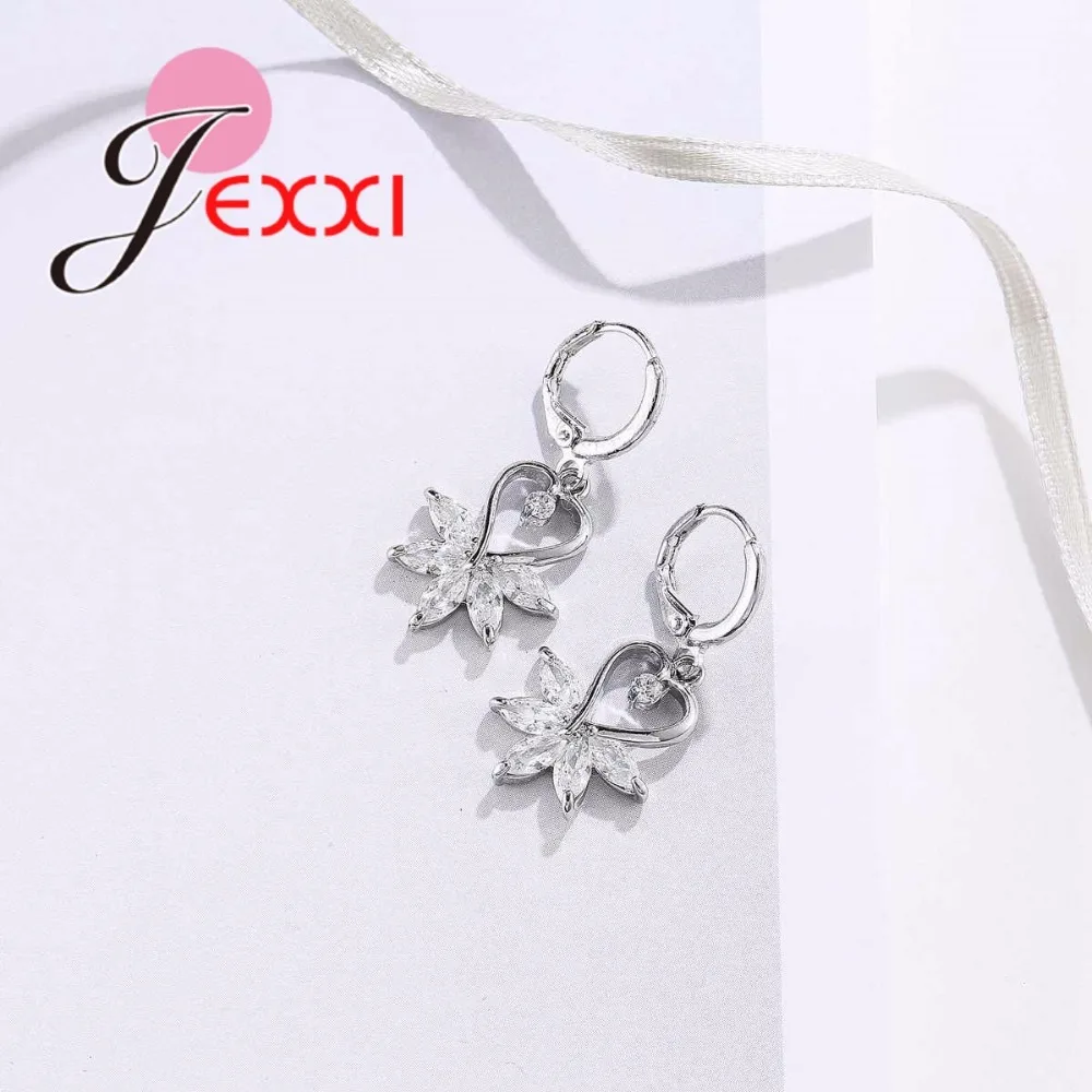 Wedding Accessories Jewelry Sets for Women Bridesmaid jewelry set 925 Sterling Silver Color Color Crystal Fashion Jewelry Set - 5