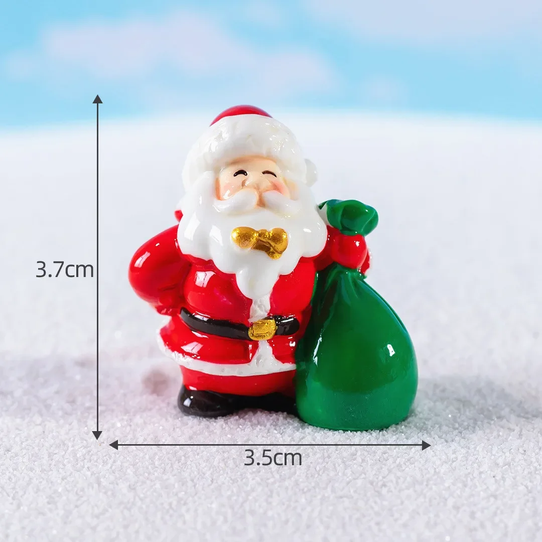 3-Piece Resin Santa Claus Miniature Figurines - Small Christmas Ornaments For Tree, Table, Or Decor - View #4