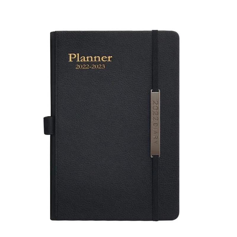PU Leather Full English Version 18-month Calendar Plan This Schedule This Notebook Notepad