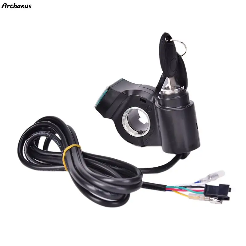 전기 자전거 엄지 스로틀 전압계 디지털 전압 디스플레이 스위치 전원, 키 잠금, 자전거 손가락 엄지 스로틀, 1PC