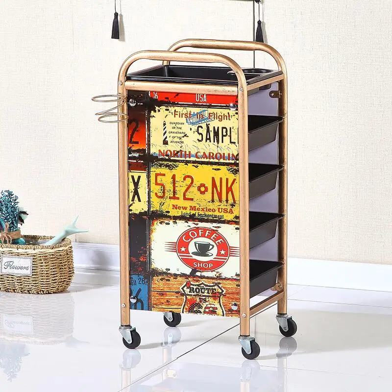 

Beauty Salon Trolley Cart Barbershop Special Perm and Dyeing Tool Cart Hair Salon Trolley Cart Multi-function Tool Cabinet