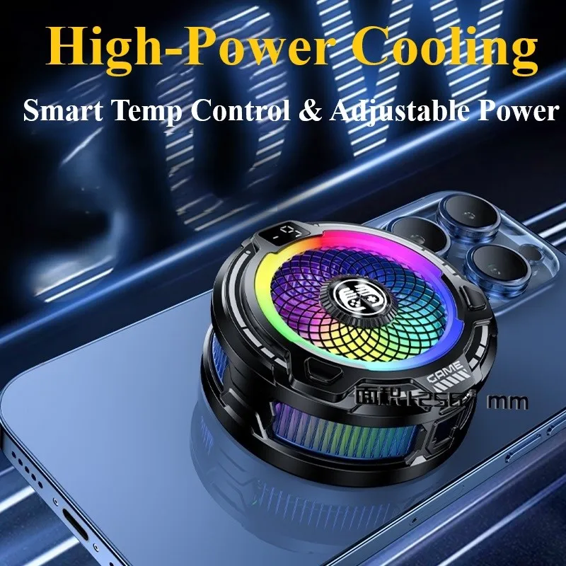 FS18 Pro 9V 고출력 반도체 휴대폰 쿨러 AI 온도 제어 마그네틱 & 클립형 RGB 조명 효과 (게이밍용)
