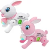 New Cartoon Electric leash bunny glow music rope radish jumping bunny  Walking Rabbit Learning Crawling Toy for children gifts 1