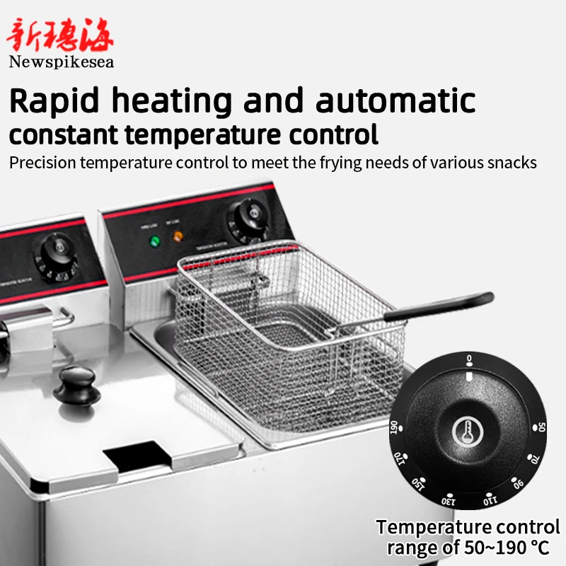 Commercial Electric Fryer Deep-fried Dough Sticks Frying String Temperature Control Fryer Constant Temperature